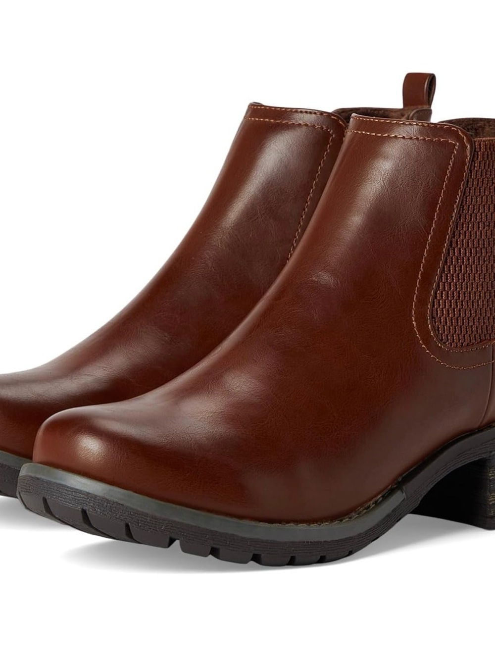 Eastland Brown Chelsea Ankle Boots - Sleek Pull-On Design, Women’s 9